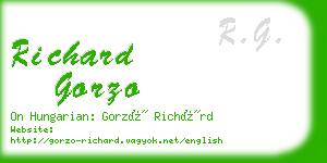 richard gorzo business card